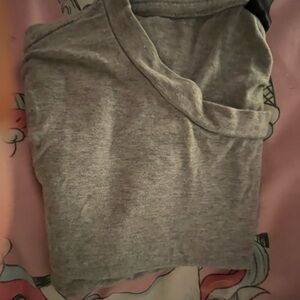 Gray shirt crop top from shein